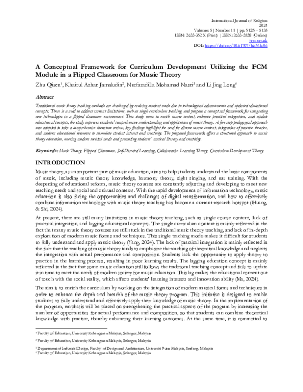 (PDF) A Conceptual Framework for Curriculum Development Utilizing the ...