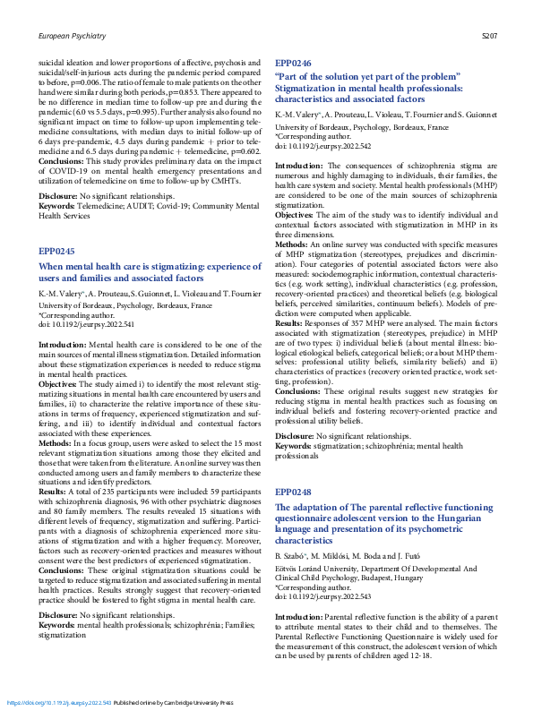 (PDF) The adaptation of The parental reflective functioning ...