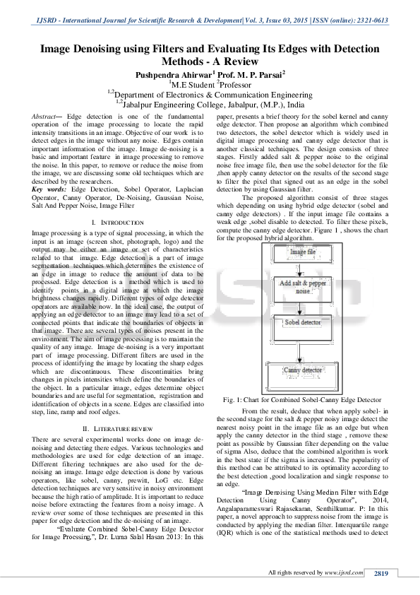 (PDF) Image Denoising using Filters and Evaluating Its Edges with ...