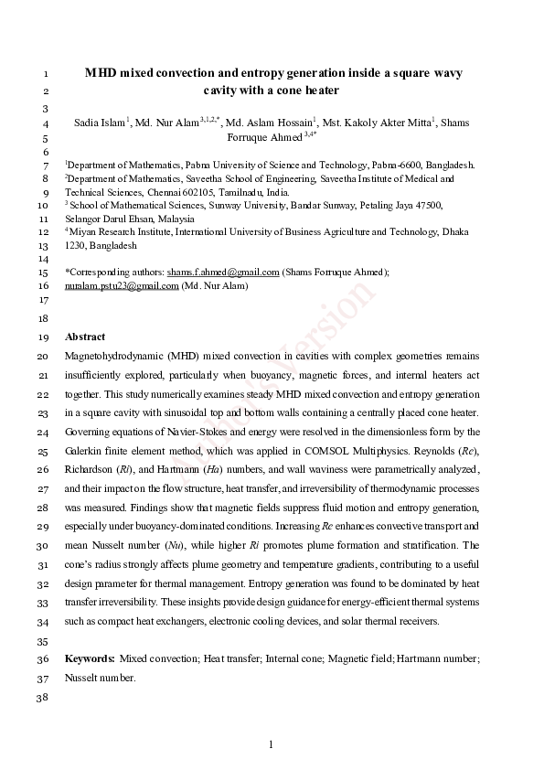 (PDF) MHD mixed convection and entropy generation inside a square wavy ...