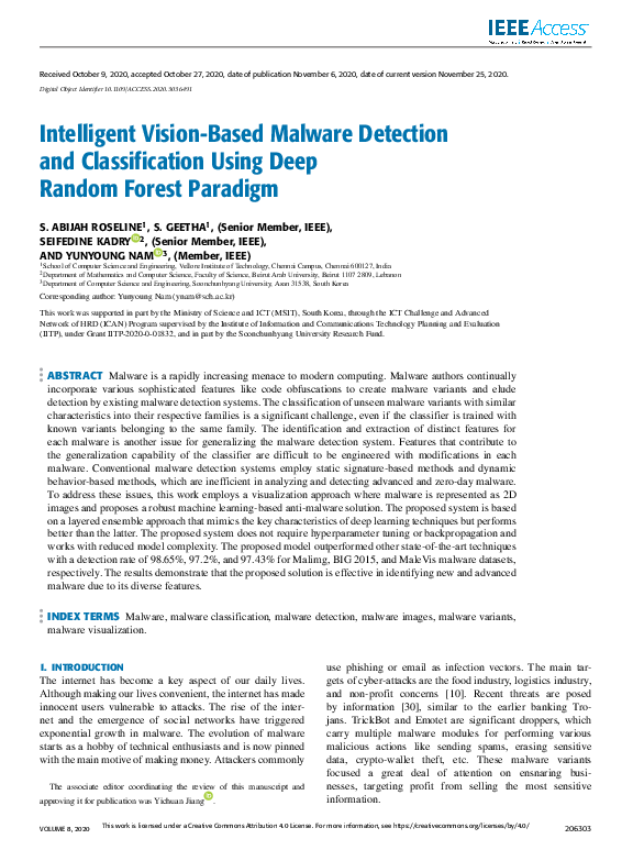 (PDF) Intelligent Vision-Based Malware Detection and Classification ...