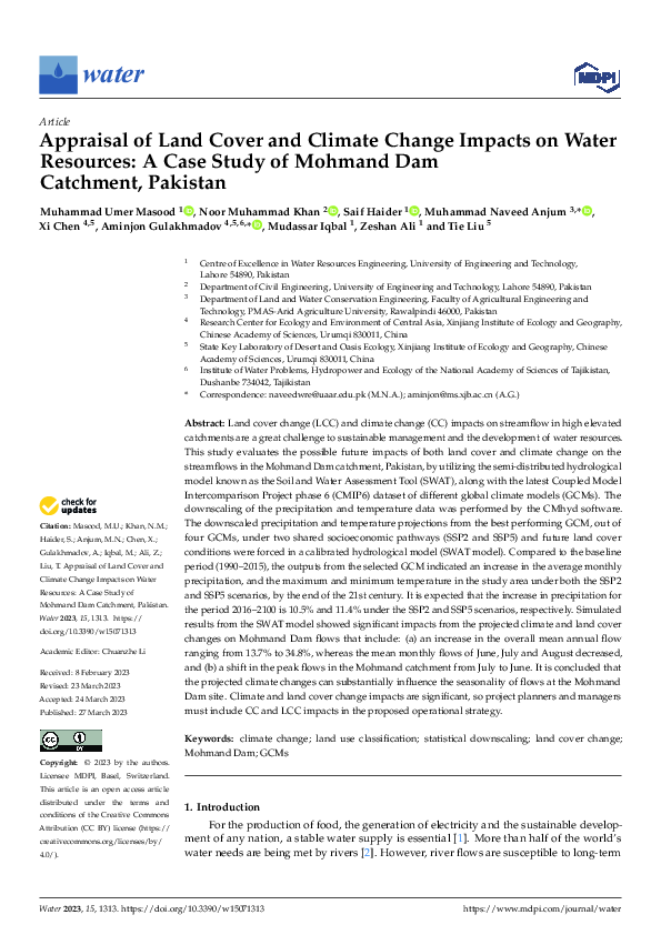 (PDF) Appraisal of Land Cover and Climate Change Impacts on Water ...