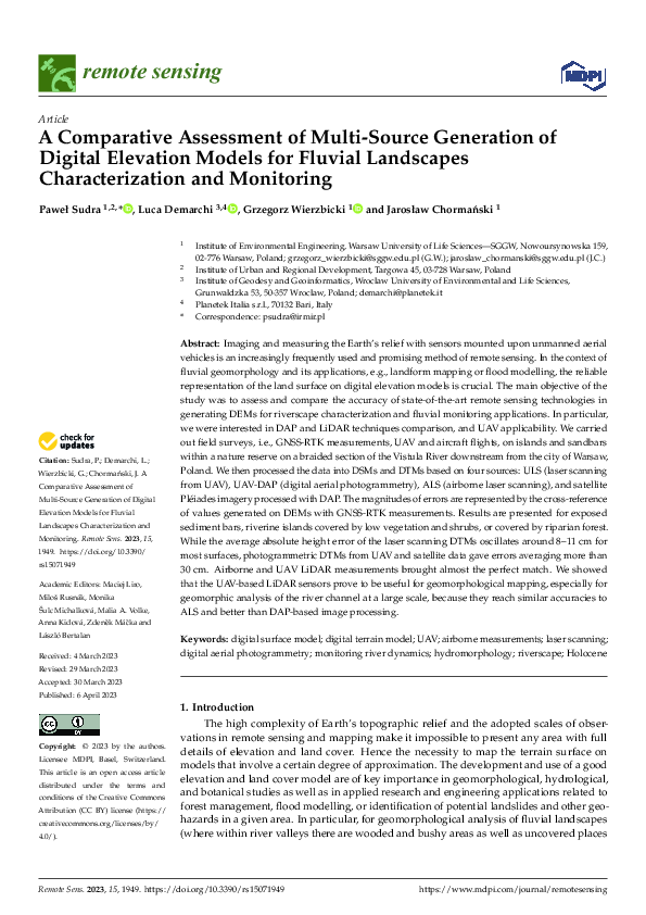 (PDF) A Comparative Assessment of Multi-Source Generation of Digital ...