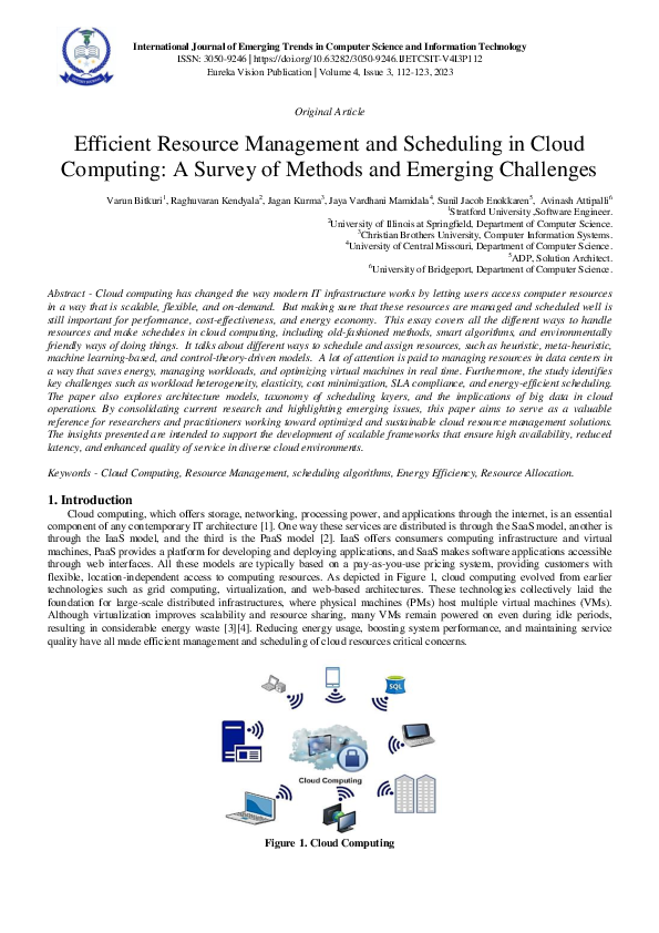 (PDF) Efficient Resource Management and Scheduling in Cloud Computing ...