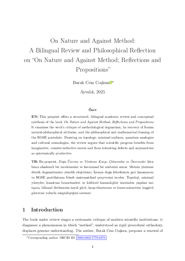 (PDF) On Nature and Against Method: A Bilingual Review and ...