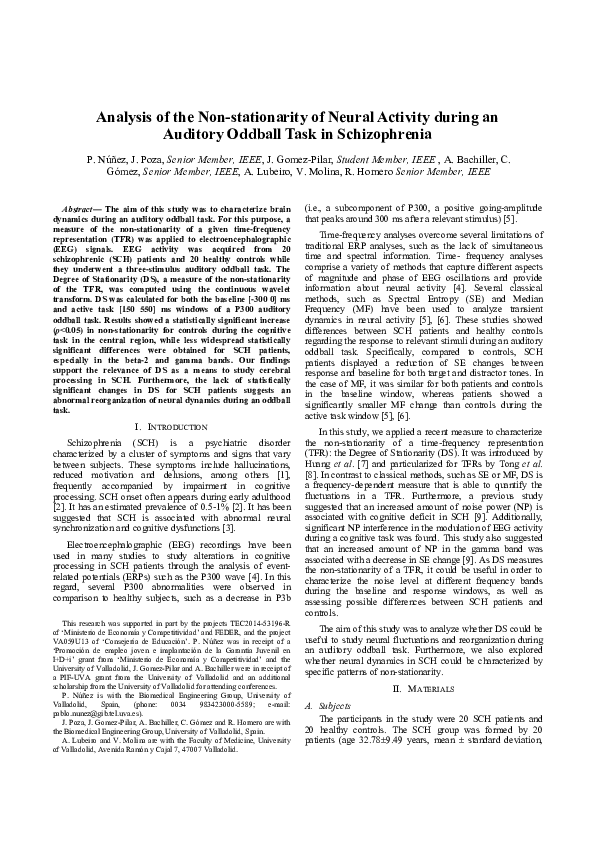 (PDF) Analysis of the non-stationarity of neural activity during an ...
