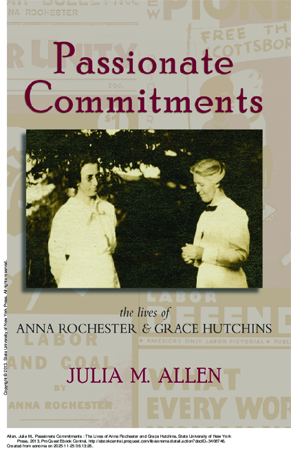 (PDF) Passionate Commitments The Lives of Anna Rochester and Grace Hutchins