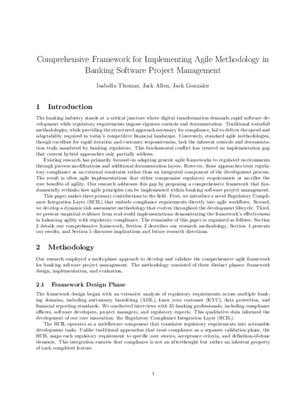 (PDF) Comprehensive Framework for Implementing Agile Methodology in ...