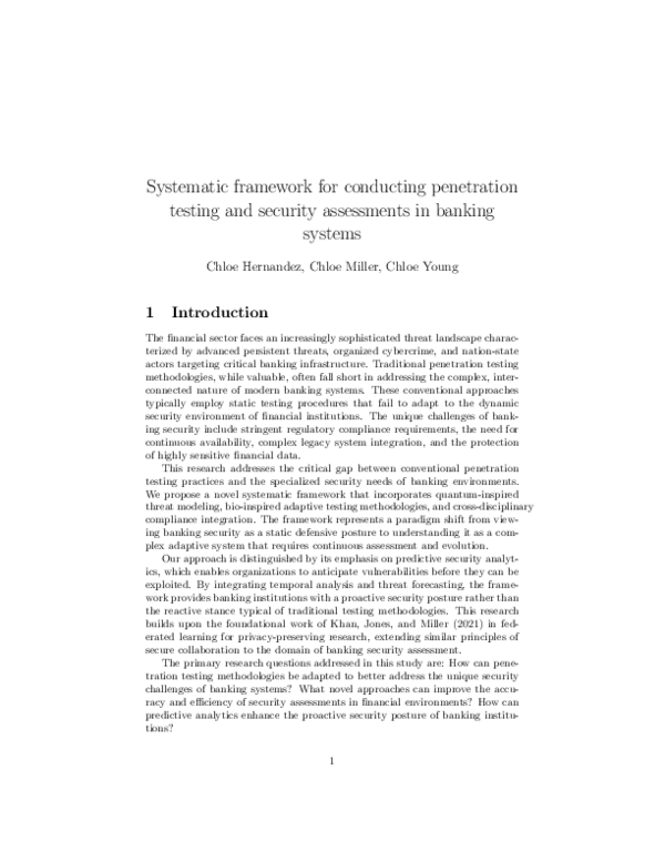 (PDF) Systematic framework for conducting penetration testing and ...