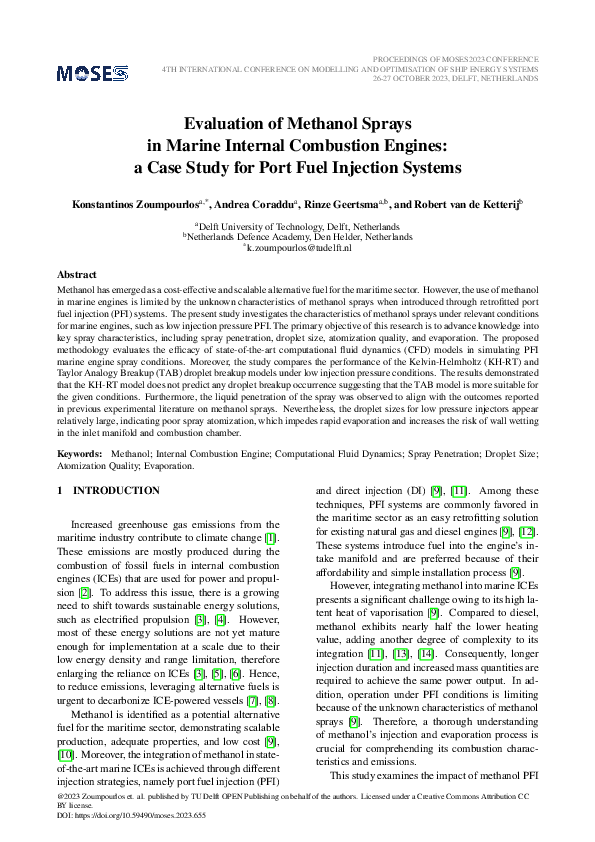 (PDF) Evaluation of Methanol Sprays in Marine Internal Combustion ...