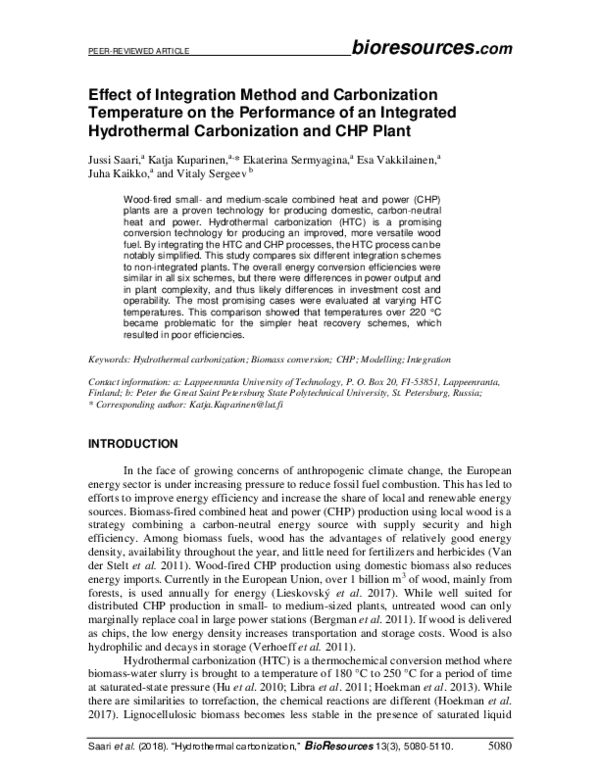 (PDF) Effect of integration method and carbonization temperature on the ...
