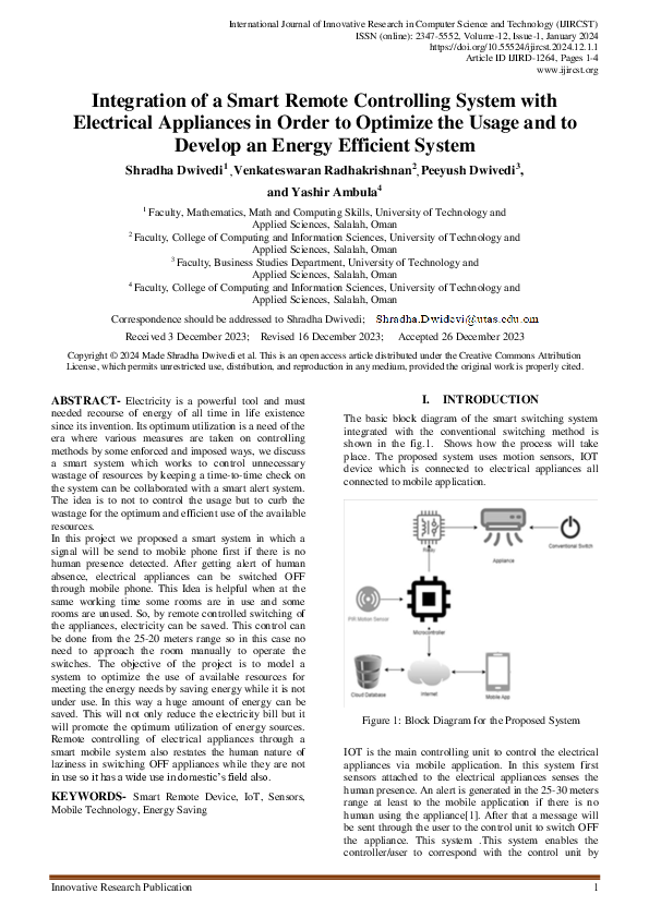 Gallery Detail: Pdf Integration Of A Smart Remote Controlling System With Electrical