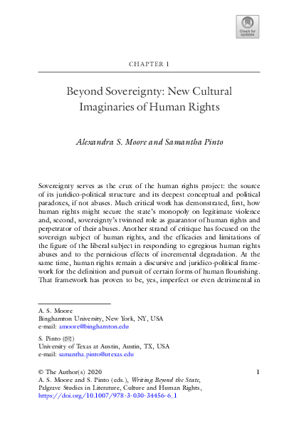 (PDF) Beyond Sovereignty: New Cultural Imaginaries of Human Rights