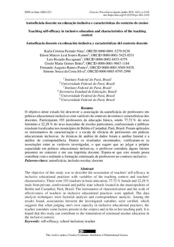 (PDF) Teaching self-efficacy in inclusive education and characteristics ...
