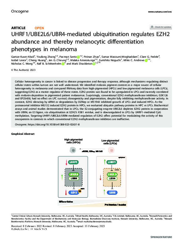 (PDF) UHRF1/UBE2L6/UBR4-mediated ubiquitination regulates EZH2 ...