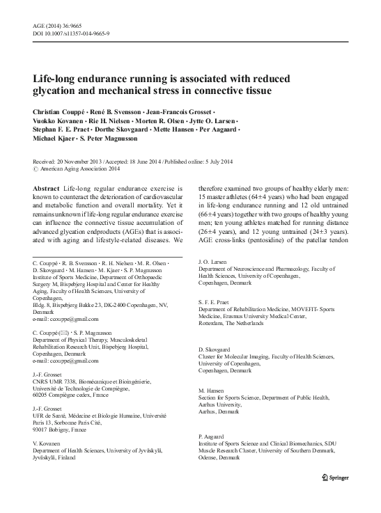  (PDF) Life-long endurance running is associated with reduced glycation 
