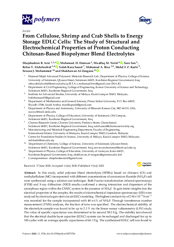 (PDF) From Cellulose, Shrimp and Crab Shells to Energy Storage EDLC ...