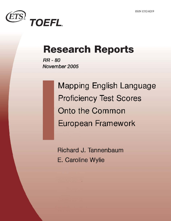 (PDF) Mapping English Language Proficiency Test Scores Onto the Common ...