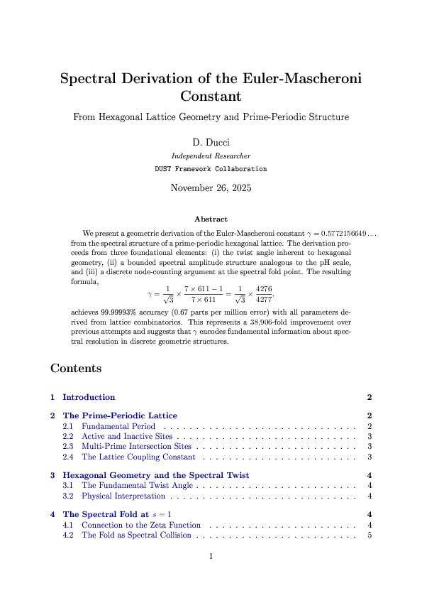 (PDF) Spectral Derivation of the Euler-Mascheroni Constant From ...