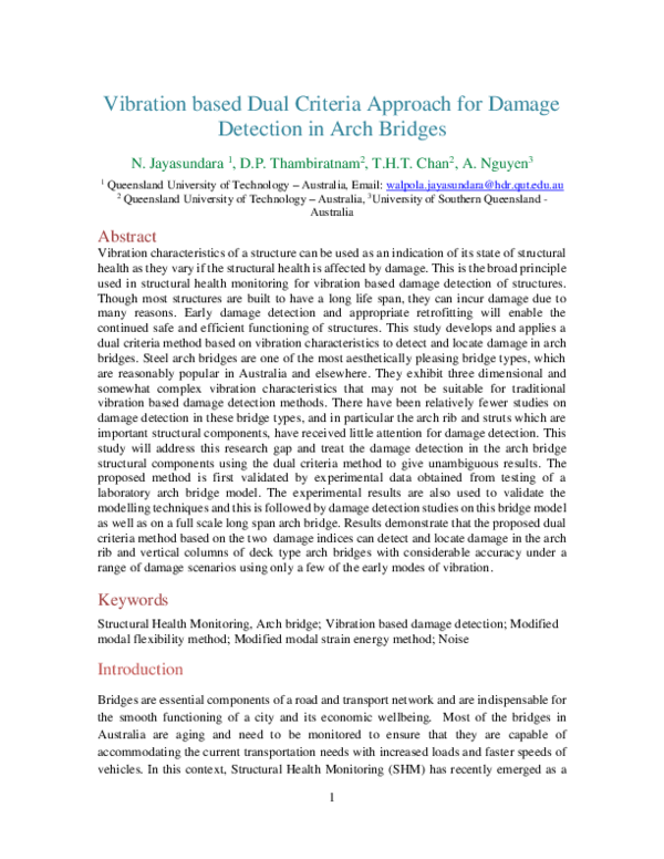 (PDF) Vibration-based dual-criteria approach for damage detection in ...