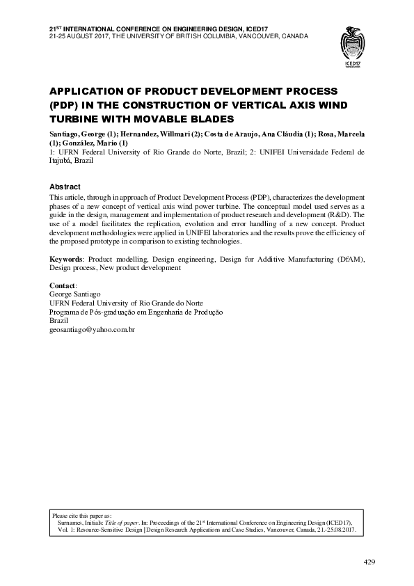(PDF) Application of product development process (PDP) in the ...