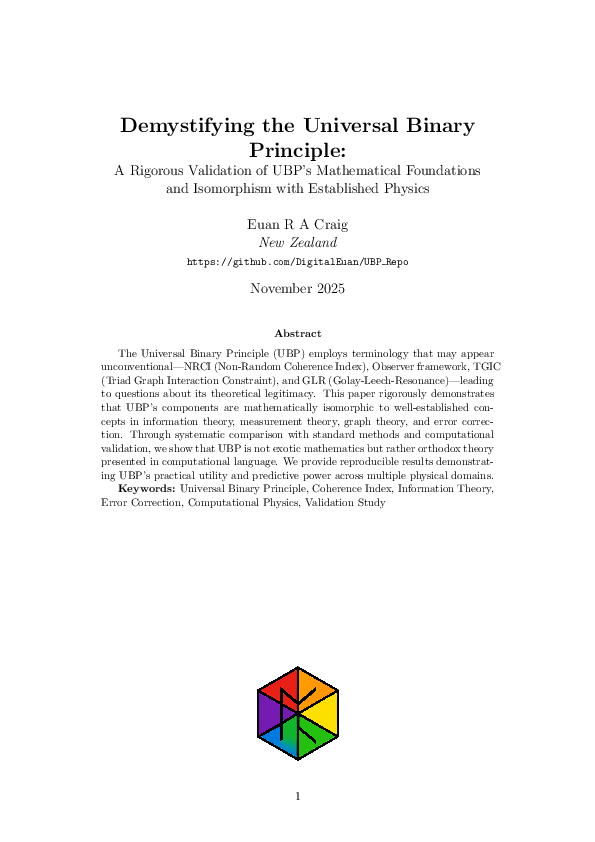 (PDF) Demystifying the Universal Binary Principle: A Rigorous ...