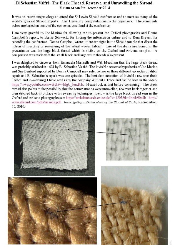 (PDF) The Black Thread, Reweave, and Unravelling the Radiocarbon sample ...