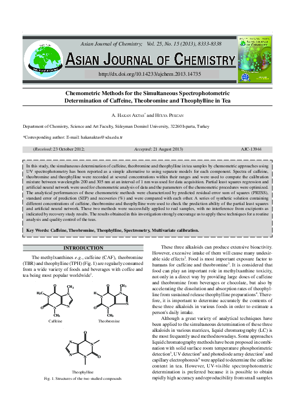 (PDF) Chemometric Methods for the Simultaneous Spectrophotometric ...