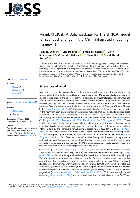 (PDF) MimiBRICK.jl: A Julia package for the BRICK model for sea-level ...