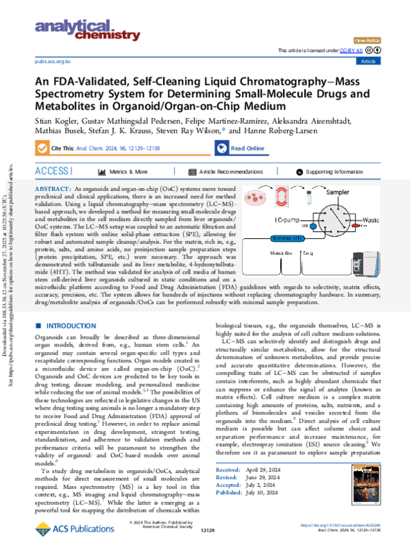 (PDF) An FDA-Validated, Self-Cleaning Liquid Chromatography-Mass ...