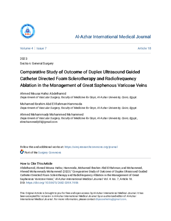 (PDF) Comparative Study of Outcome of Duplex Ultrasound Guided Catheter ...