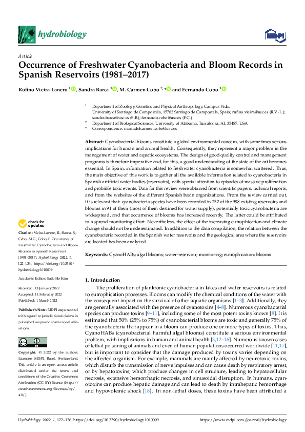 (PDF) Occurrence of Freshwater Cyanobacteria and Bloom Records in ...