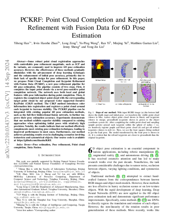 (PDF) KRF: Keypoint Refinement with Fusion Network for 6D Pose Estimation