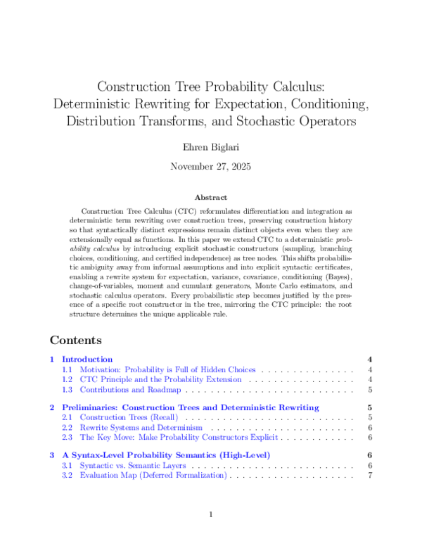 (PDF) Construction Tree Probability Calculus: Deterministic Rewriting ...