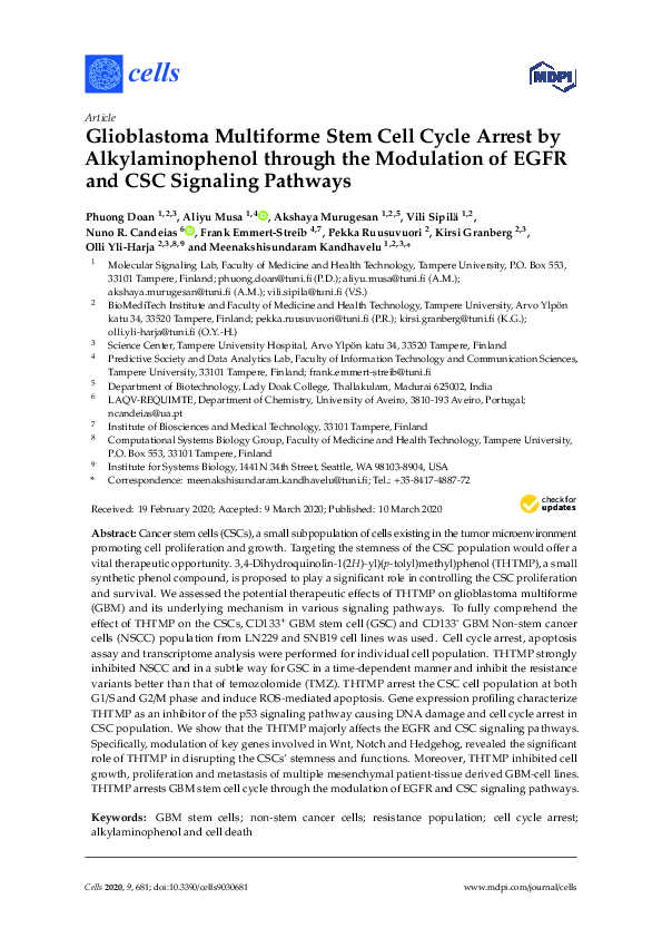 (PDF) Glioblastoma Multiforme Stem Cell Cycle Arrest by ...