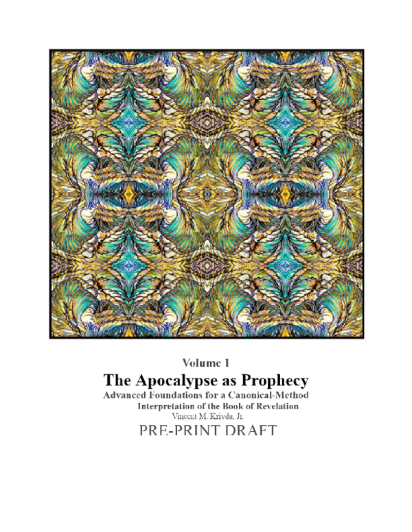 (PDF) Apocalypse as Prophecy (Vol.1): Advanced Foundations for a ...
