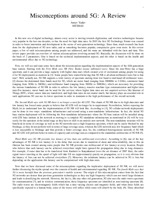 (PDF) Misconceptions around 5G A Review.pdf
