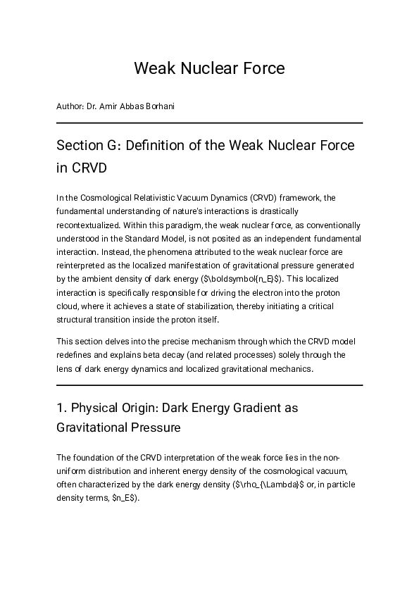 (PDF) Weak Nuclear Force