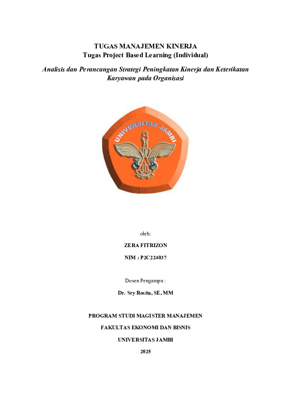 (PDF) TUGAS MANAJEMEN KINERJA Tugas Project Based Learning (Individual