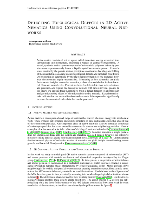 (PDF) Tracking Topological Defects in 2D Active Nematics Using ...