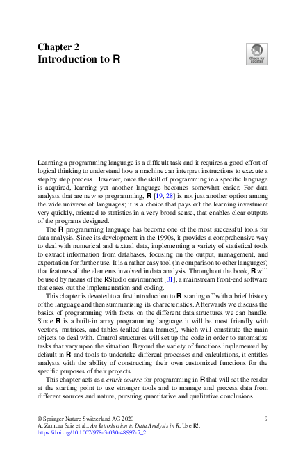(PDF) Introduction to R