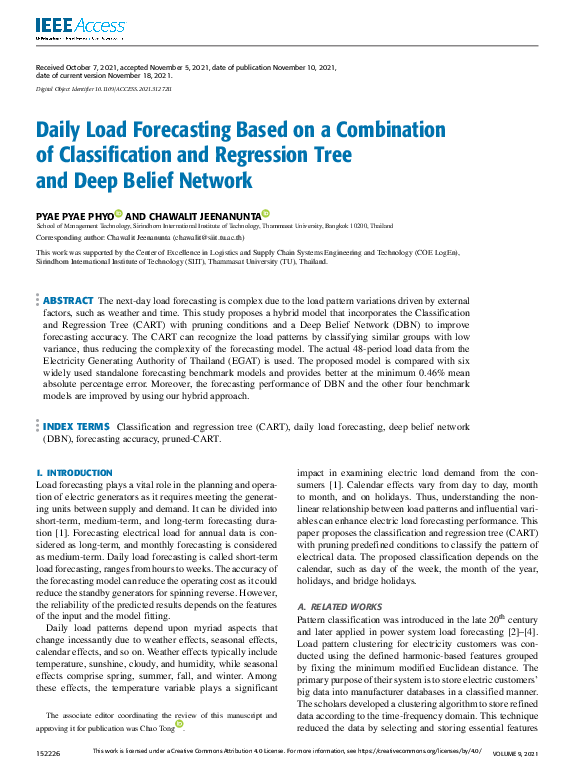 (PDF) Daily Load Forecasting Based on a Combination of Classification ...