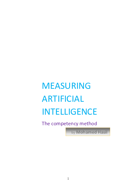 Pdf Measuring Artificial Intelligence