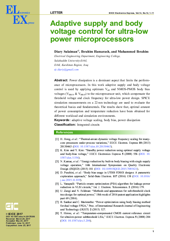 (PDF) Adaptive supply and body voltage control for ultra-low power ...