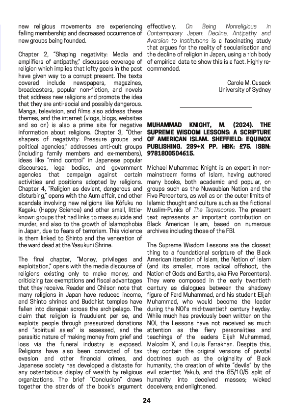 (PDF) Review: Michael Muhammad Knight, The Supreme Wisdom Lessons: A ...