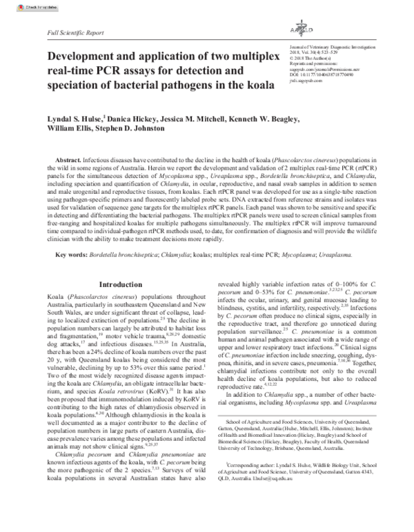 (PDF) Development and application of two multiplex real-time PCR assays ...