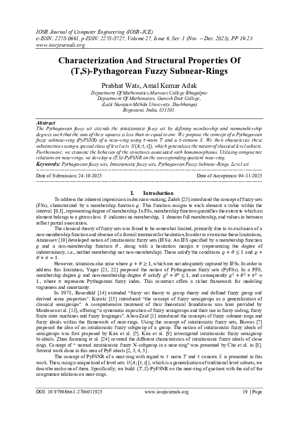 (PDF) Characterization And Structural Properties Of (T,S)-Pythagorean ...