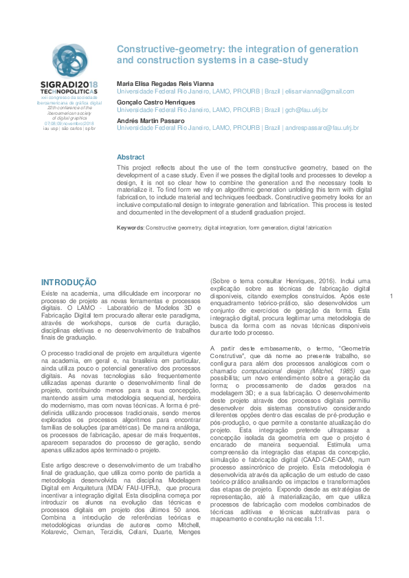 (PDF) Constructive-geometry:the integration of generation and ...