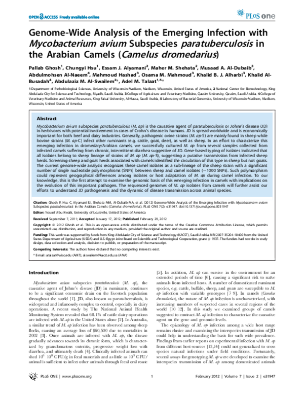 (PDF) Genome-Wide Analysis of the Emerging Infection with Mycobacterium ...