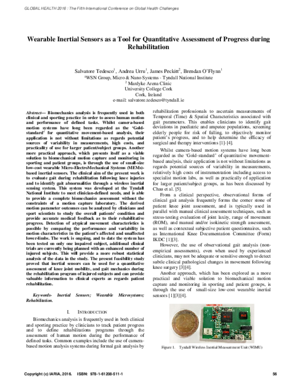 (PDF) Wearable inertial sensors as a tool for quantitative assessment ...